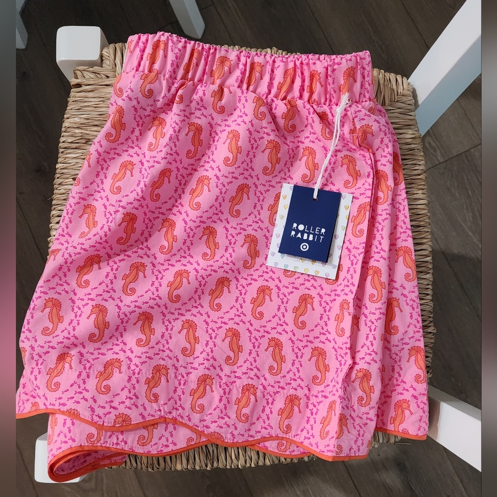 Roller Rabbit × Target Pink and Orange Seahorse Shorts